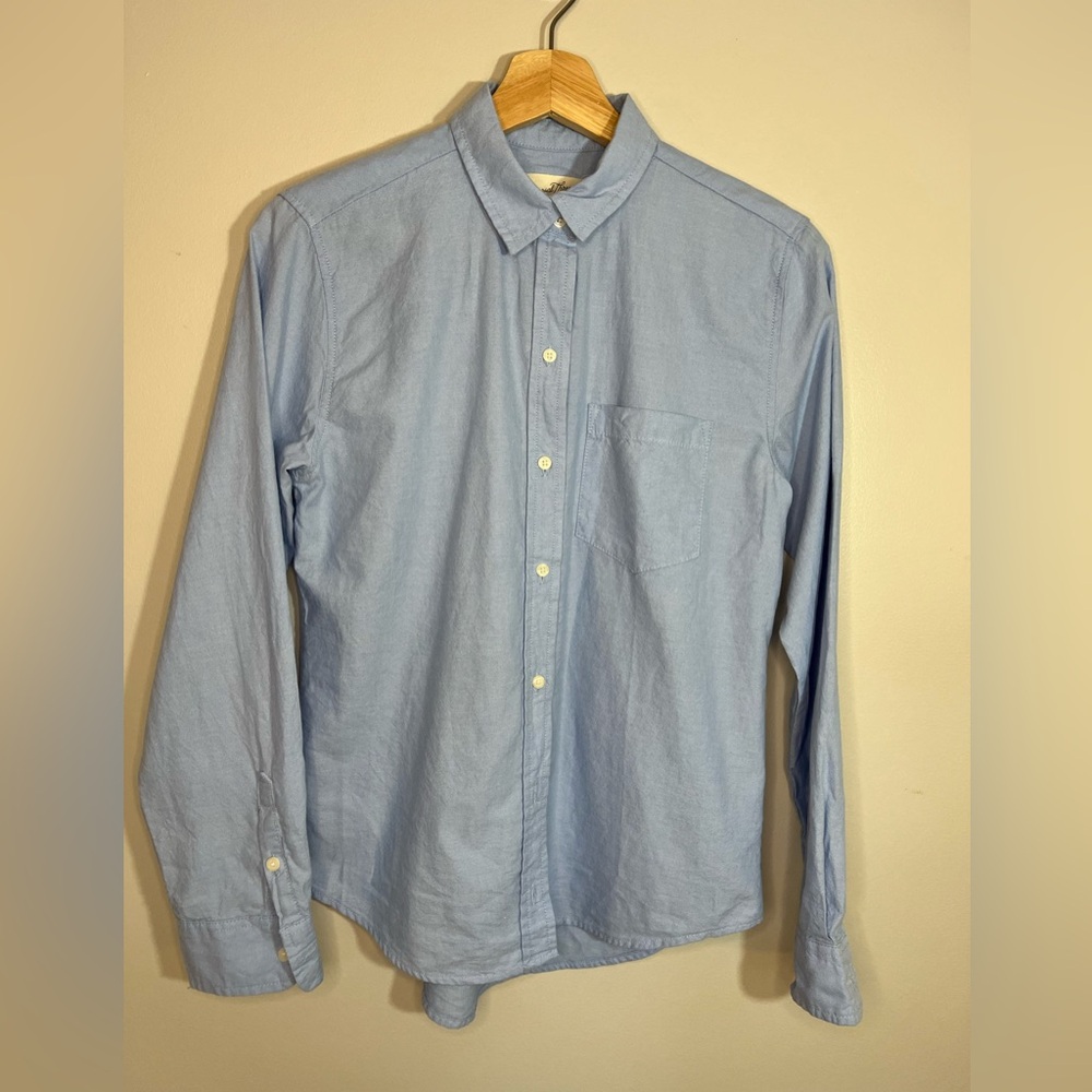 Universal Thread Light Blue Classic Oxford Button Down Shirt Blouse Women’s XS